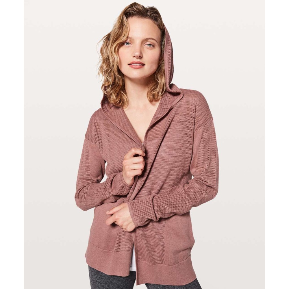 Lululemon Still Movement Wrap Sweater Heathered Quicksand Size 2